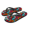 Geometric Graffiti Psychedelic Women's Flip Flops-grizzshop