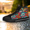 Geometric Graffiti Psychedelic Women's High Top Shoes-grizzshop