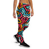 Geometric Graffiti Psychedelic Women's Joggers-grizzshop