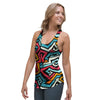 Geometric Graffiti Psychedelic Women's Racerback Tank Top-grizzshop