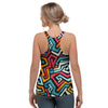 Geometric Graffiti Psychedelic Women's Racerback Tank Top-grizzshop