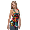 Geometric Graffiti Psychedelic Women's Racerback Tank Top-grizzshop