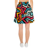 Geometric Graffiti Psychedelic Women's Skirt-grizzshop