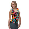 Geometric Graffiti Psychedelic Women's Tank Top-grizzshop