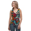 Geometric Graffiti Psychedelic Women's Tank Top-grizzshop