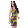 Geometric Hawaiian Pineapple Print Bodycon Dress-grizzshop