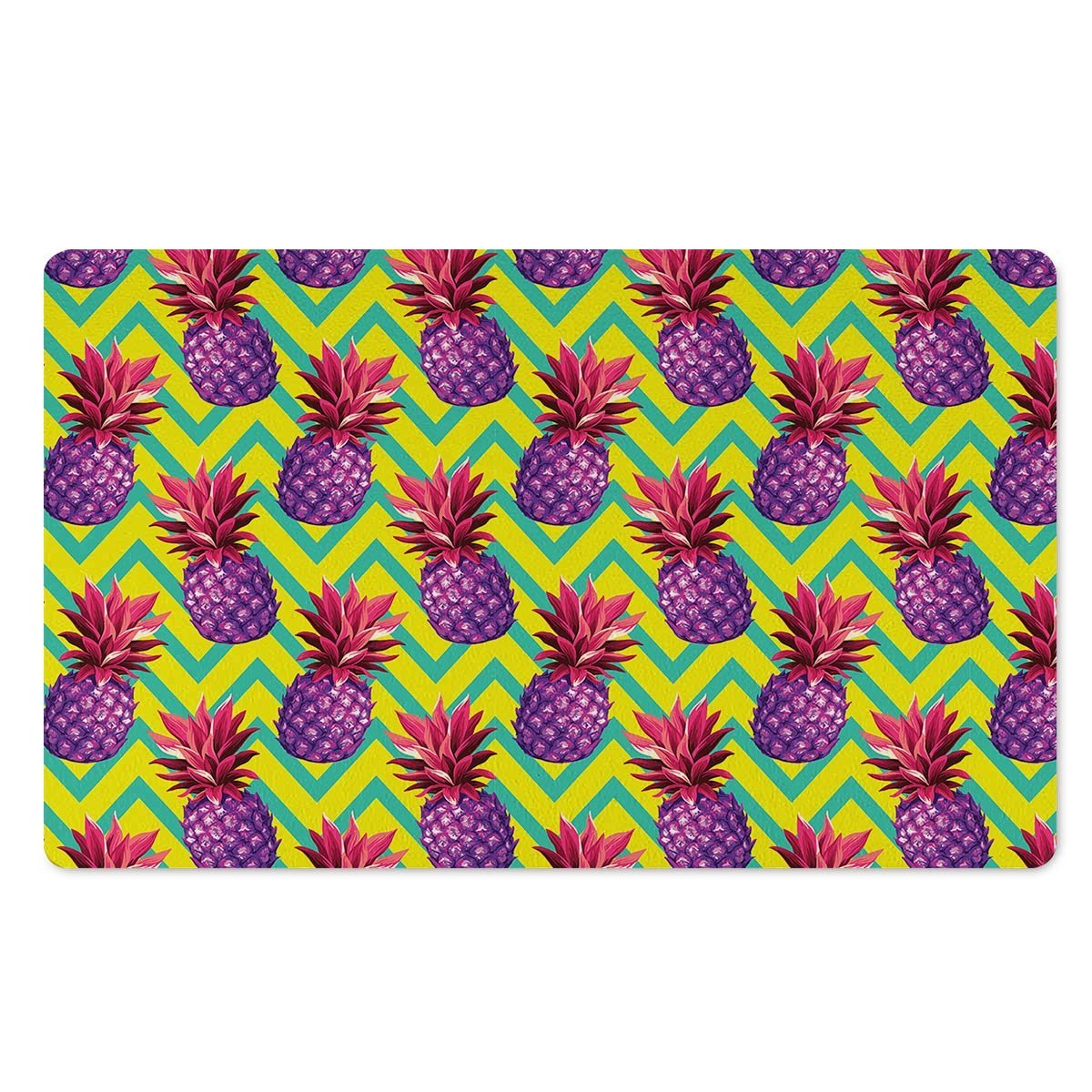 Geometric Hawaiian Pineapple Print Door Mat-grizzshop