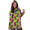 Geometric Hawaiian Pineapple Print Hoodie Dress-grizzshop