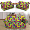 Geometric Hawaiian Pineapple Print Loveseat Cover-grizzshop