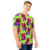 Geometric Hawaiian Pineapple Print Men T Shirt-grizzshop