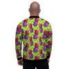 Geometric Hawaiian Pineapple Print Men's Bomber Jacket-grizzshop