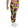 Geometric Hawaiian Pineapple Print Men's Leggings-grizzshop