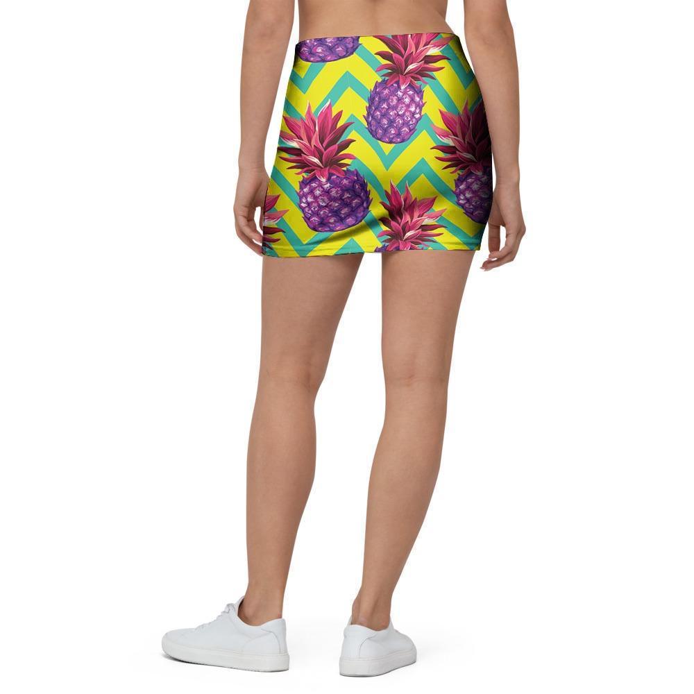 Geometric Hawaiian Pineapple Print Mini Skirt-grizzshop