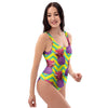 Geometric Hawaiian Pineapple Print One Piece Swimsuite-grizzshop