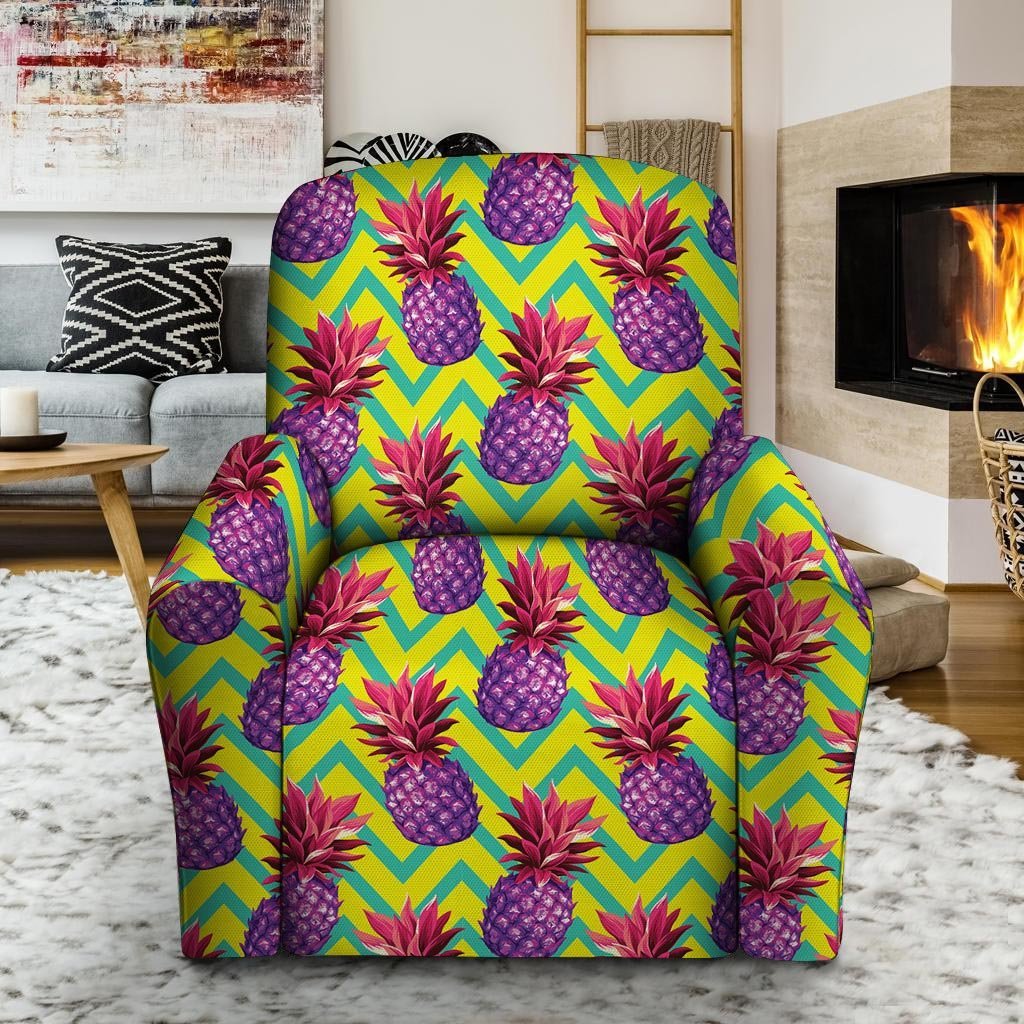 Geometric Hawaiian Pineapple Print Recliner Cover-grizzshop