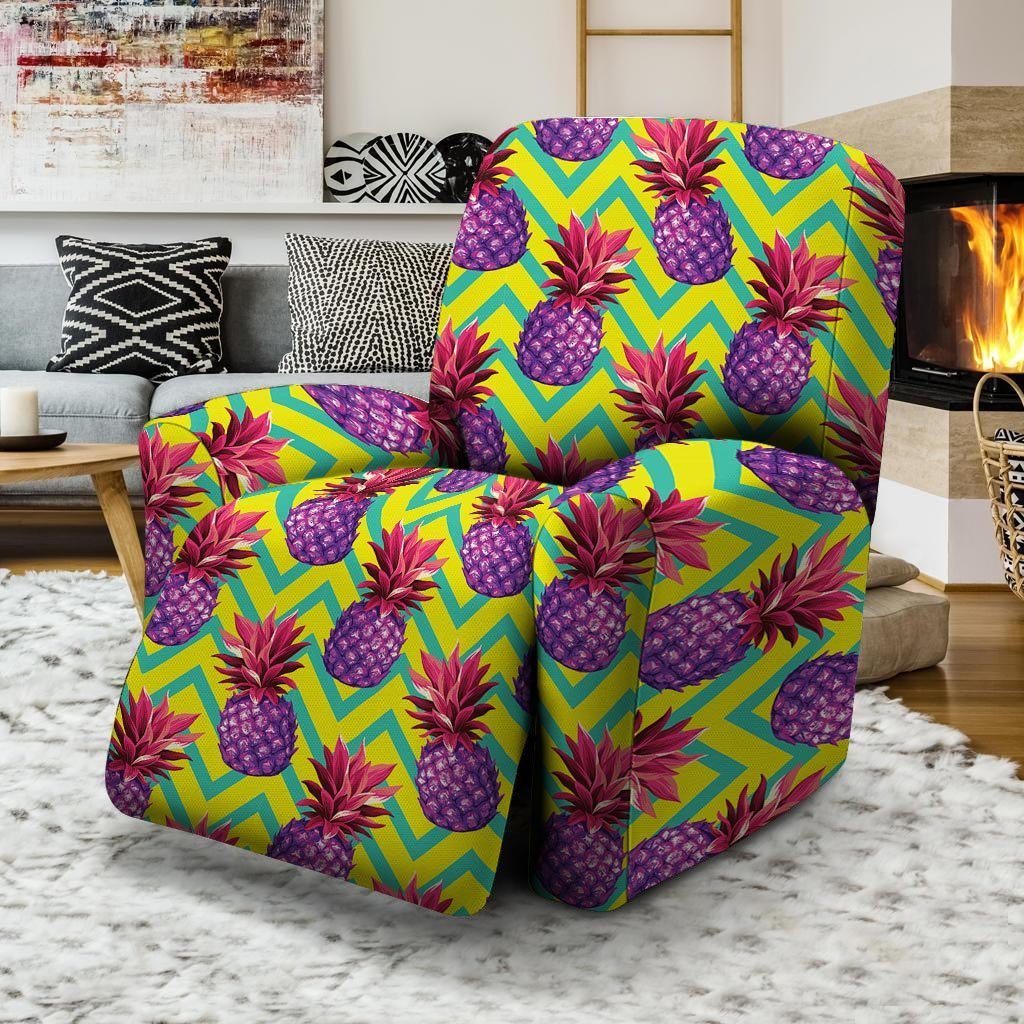 Geometric Hawaiian Pineapple Print Recliner Cover-grizzshop