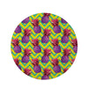 Geometric Hawaiian Pineapple Print Round Rug-grizzshop