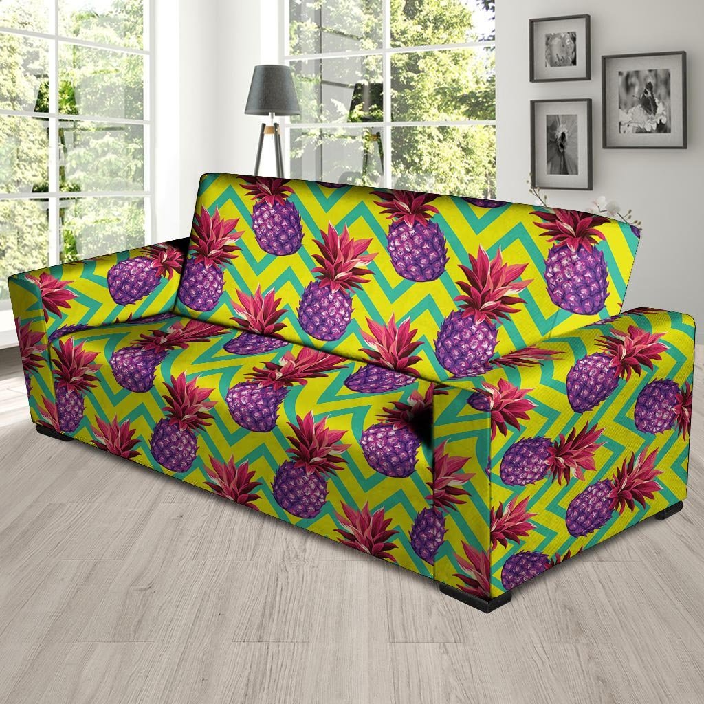 Geometric Hawaiian Pineapple Print Sofa Cover-grizzshop