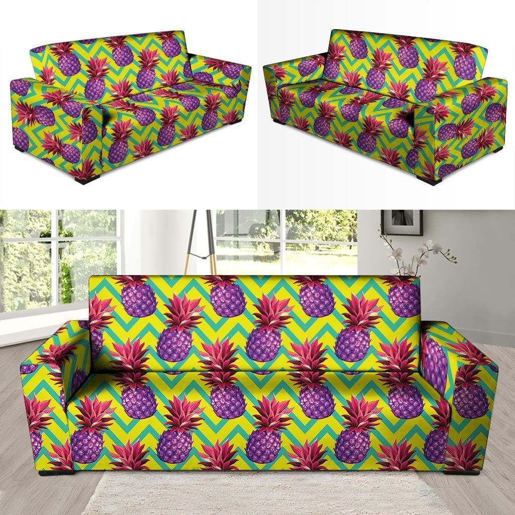 Geometric Hawaiian Pineapple Print Sofa Cover-grizzshop