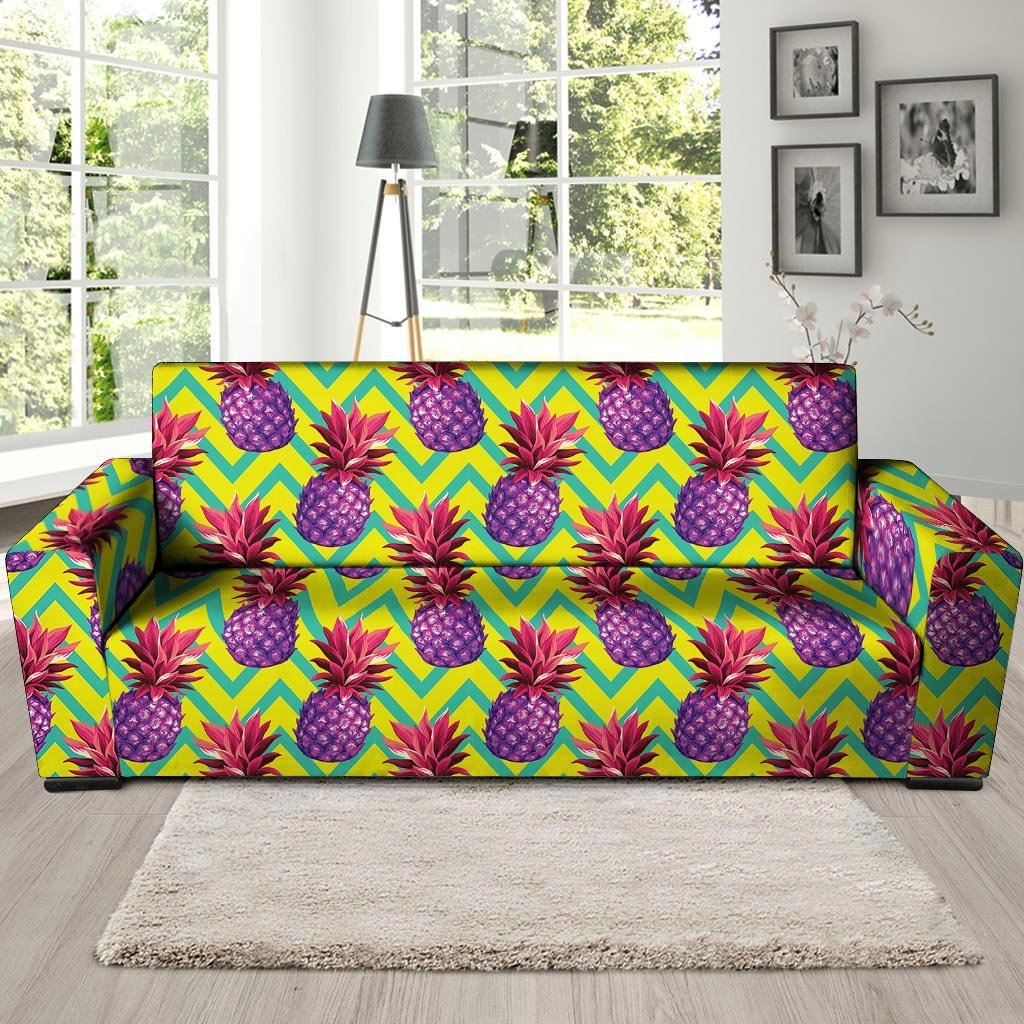 Geometric Hawaiian Pineapple Print Sofa Cover-grizzshop