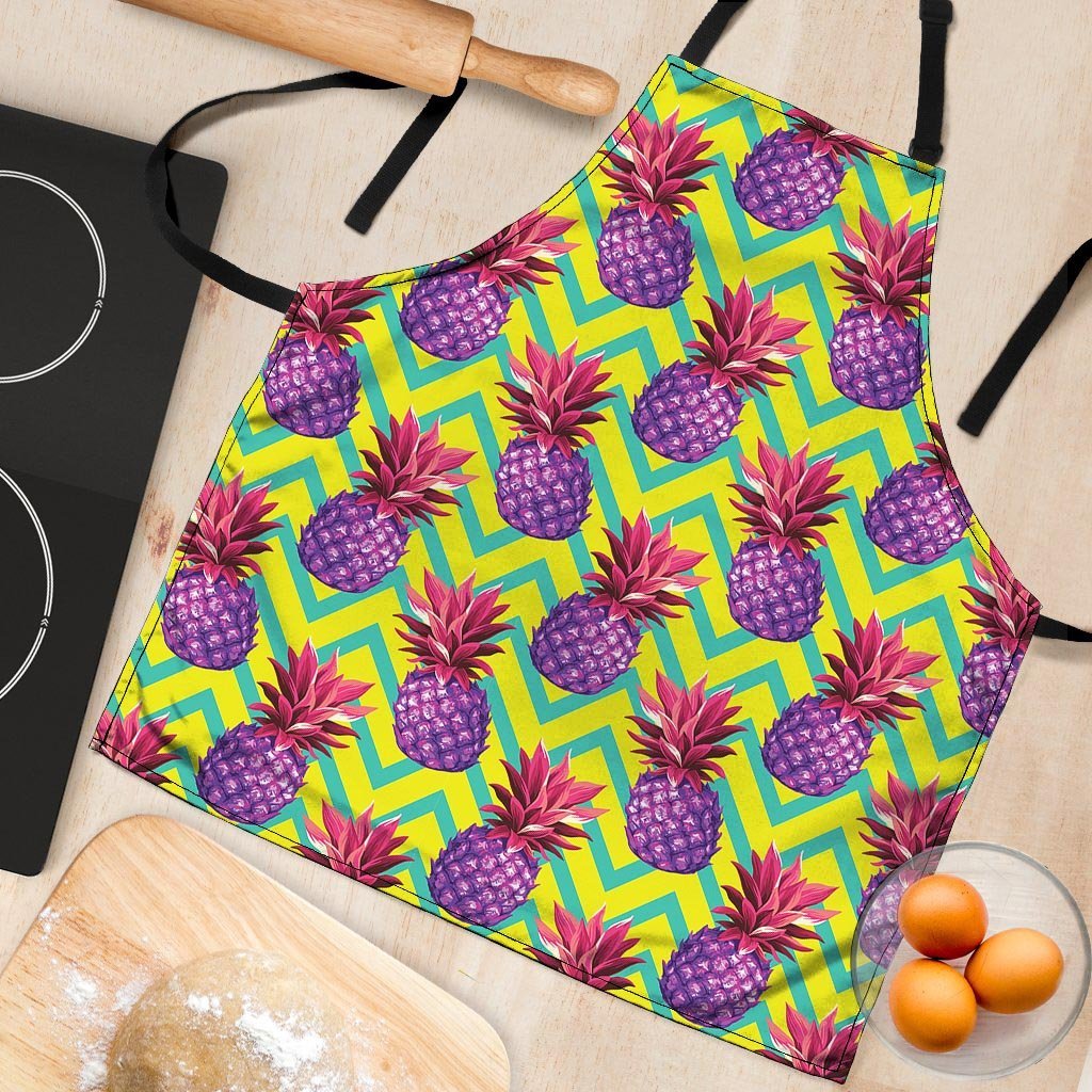 Geometric Hawaiian Pineapple Print Women's Apron-grizzshop