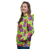 Geometric Hawaiian Pineapple Print Women's Hoodie-grizzshop