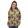 Geometric Hawaiian Pineapple Print Women's Hoodie-grizzshop