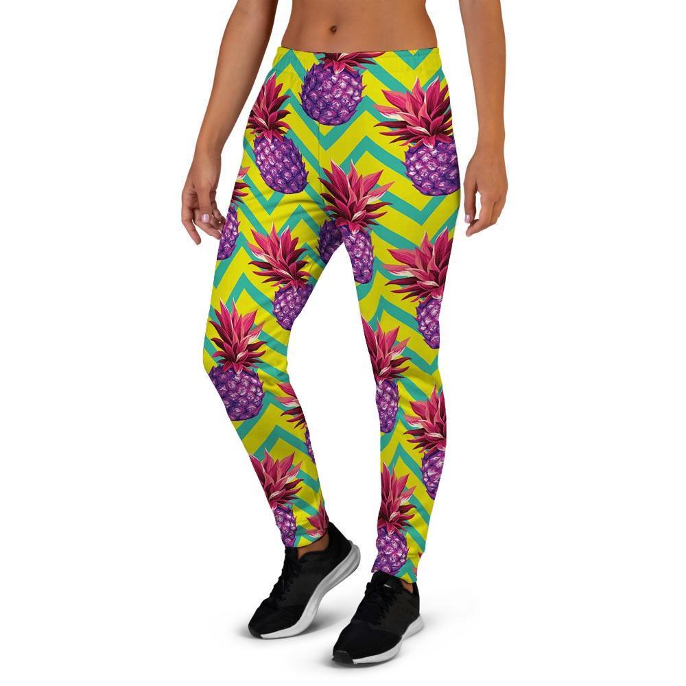 Geometric Hawaiian Pineapple Print Women's Joggers-grizzshop