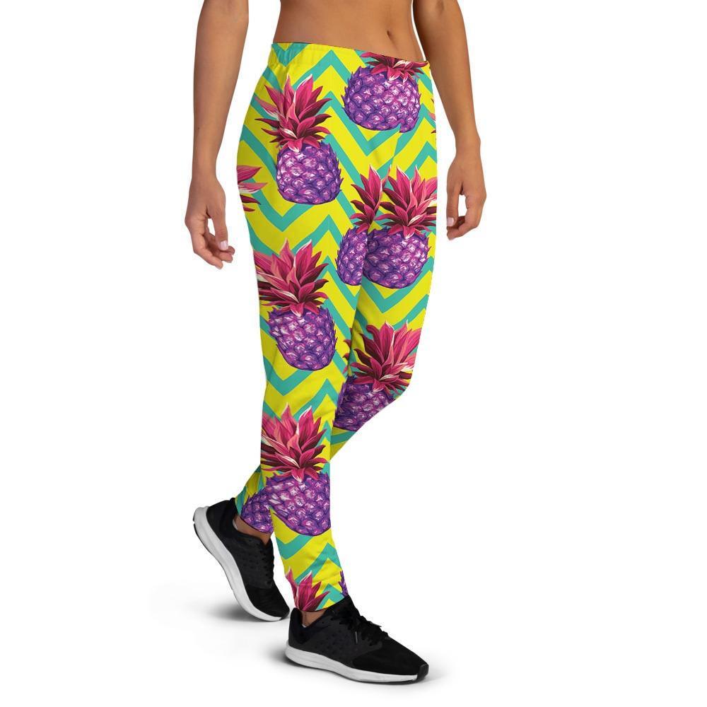 Geometric Hawaiian Pineapple Print Women's Joggers-grizzshop