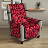 Geometric Heart Valentine's Day Print Pattern Armchair Protector-grizzshop