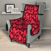 Geometric Heart Valentine's Day Print Pattern Armchair Protector-grizzshop