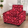 Geometric Heart Valentine's Day Print Pattern Armchair Slipcover-grizzshop