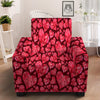 Geometric Heart Valentine's Day Print Pattern Armchair Slipcover-grizzshop