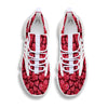 Geometric Heart Valentine's Day Print Pattern White Gym Shoes-grizzshop