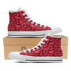 Geometric Heart Valentine's Day Print Pattern White High Top Shoes-grizzshop