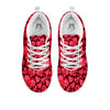 Geometric Heart Valentine's Day Print Pattern White Sneaker-grizzshop