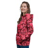 Geometric Heart Valentine's Day Print Pattern Women's Hoodie-grizzshop