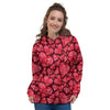 Geometric Heart Valentine's Day Print Pattern Women's Hoodie-grizzshop