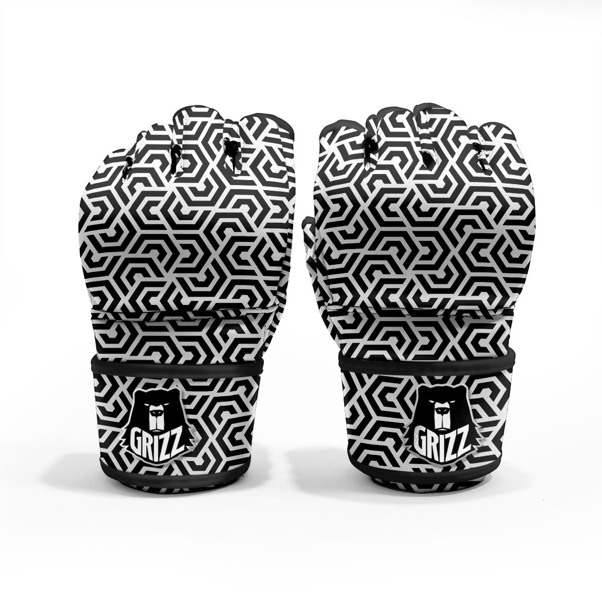 Geometric Hexagon Print Pattern MMA Gloves-grizzshop