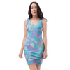 Geometric Holographic Bodycon Dress-grizzshop