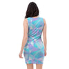 Geometric Holographic Bodycon Dress-grizzshop