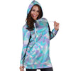 Geometric Holographic Hoodie Dress-grizzshop