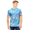 Geometric Holographic Men T Shirt-grizzshop