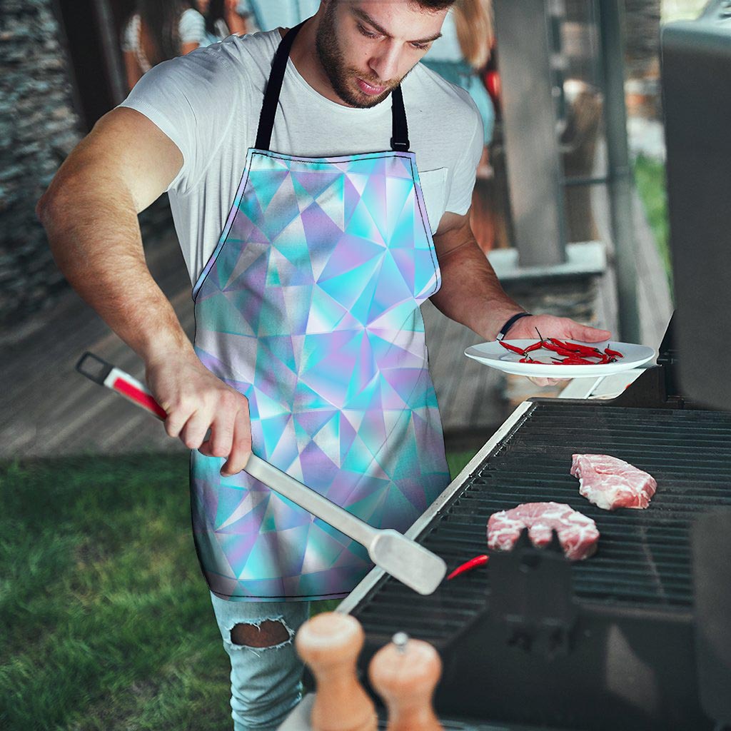 Geometric Holographic Men's Apron-grizzshop