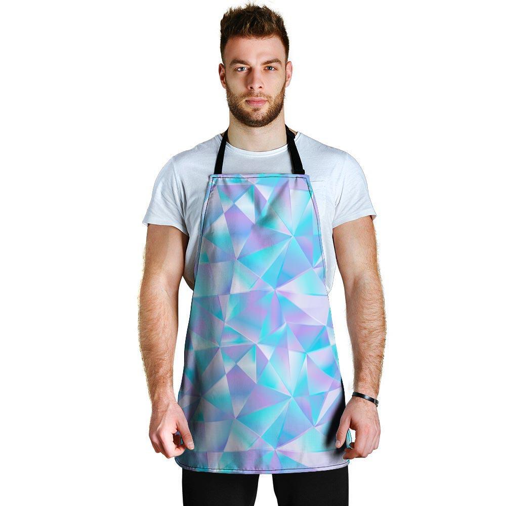 Geometric Holographic Men's Apron-grizzshop