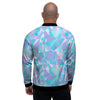 Geometric Holographic Men's Bomber Jacket-grizzshop