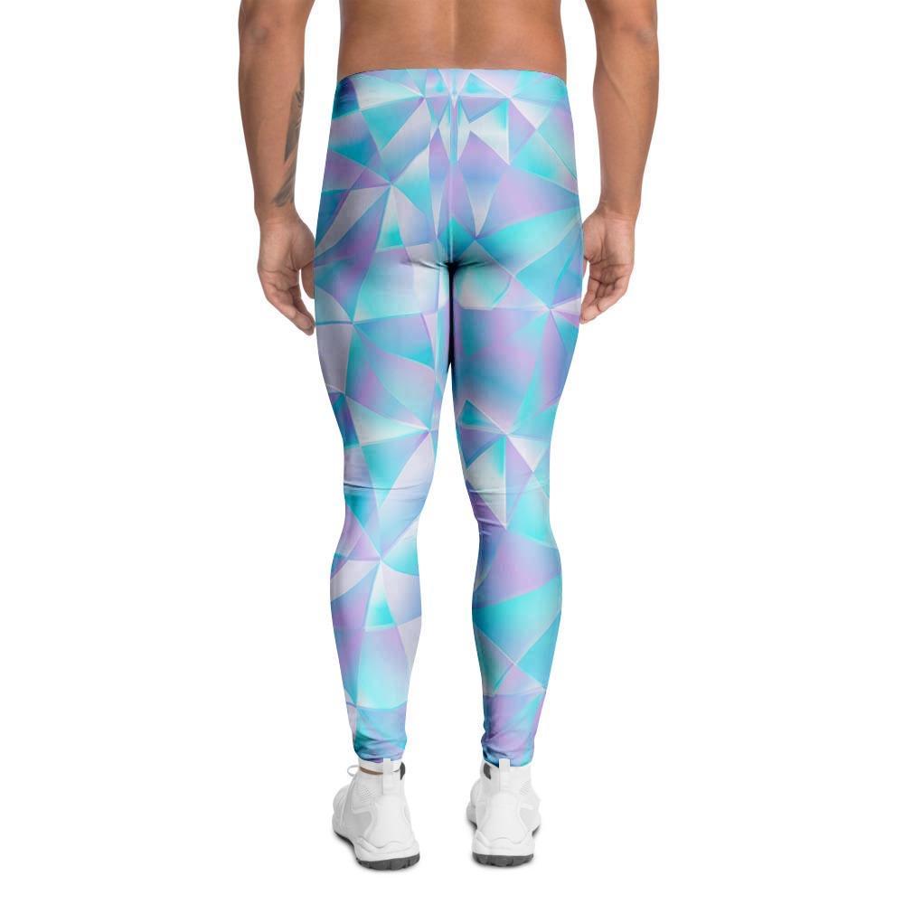 Geometric Holographic Men's Leggings-grizzshop