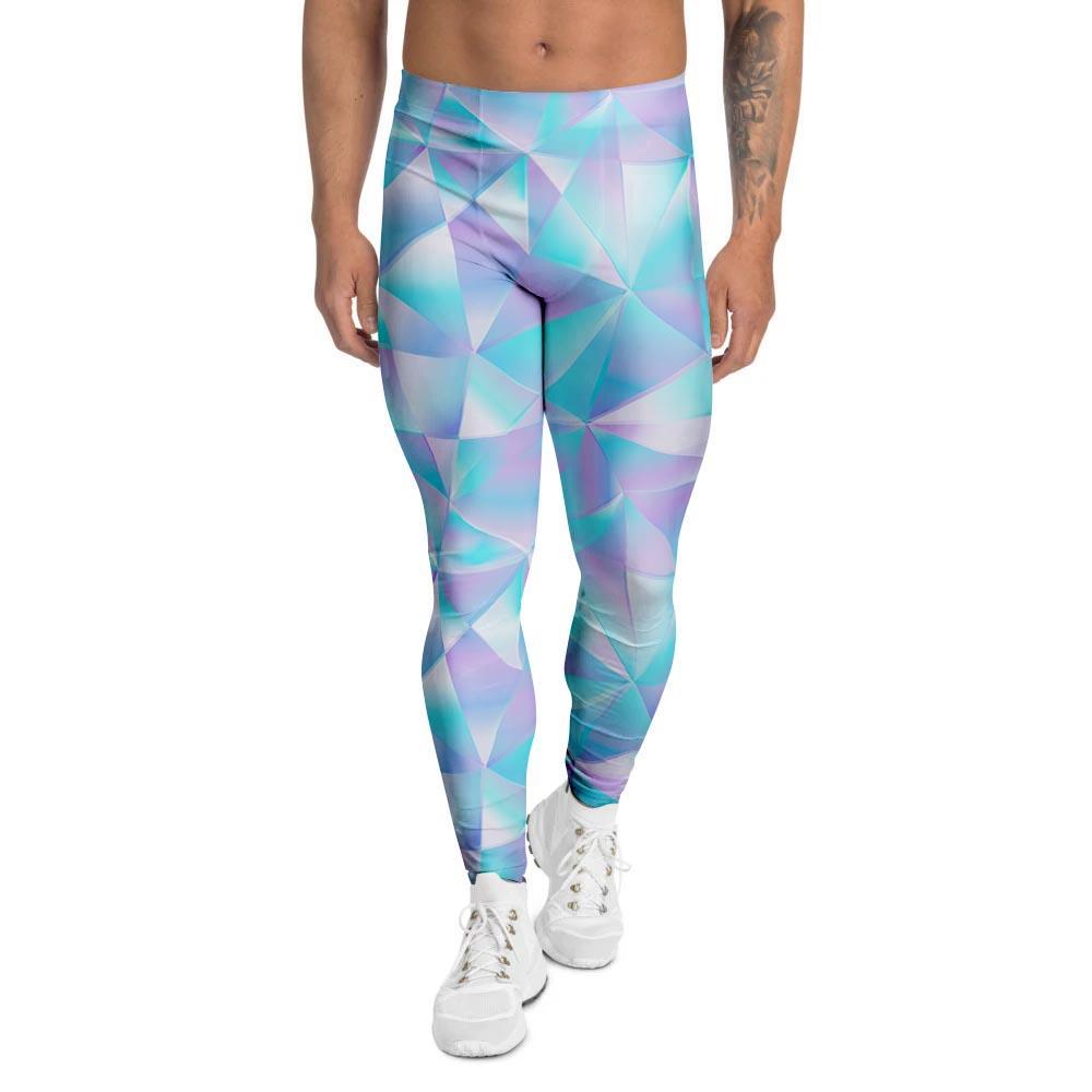 Geometric Holographic Men's Leggings-grizzshop