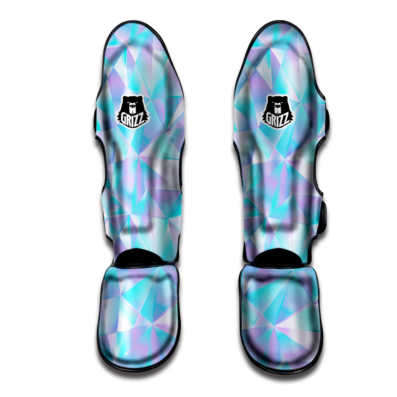 Geometric Holographic Muay Thai Shin Guard-grizzshop