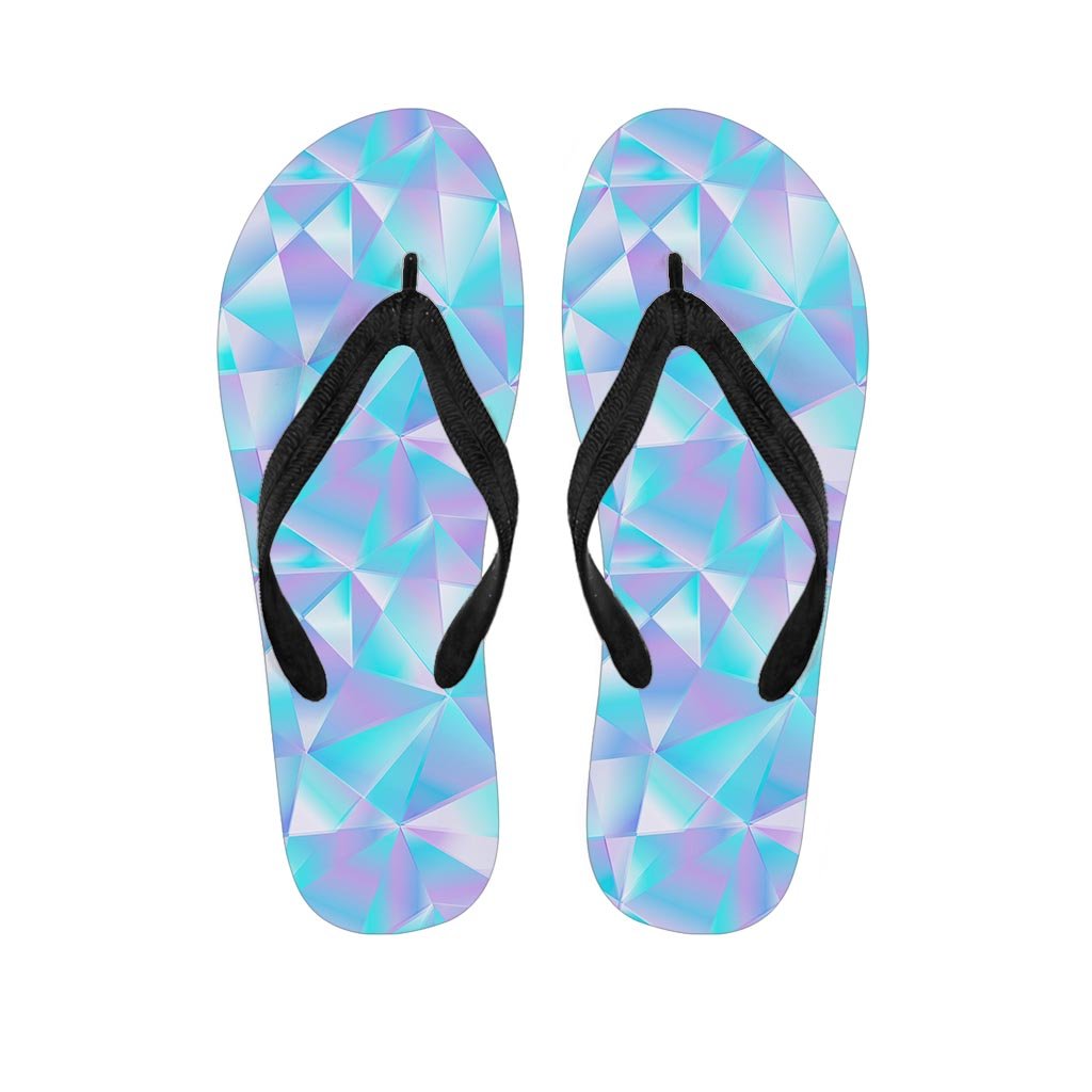 Geometric Holographic Women's Flip Flops-grizzshop